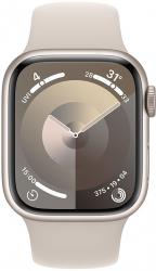 Apple Watch Series 9 GPS 45mm Starlight Aluminium Case with Starlight Sport Band (MR963SA/A)