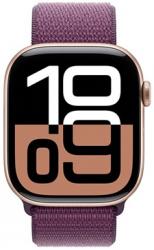 Apple Watch Series 10 GPS 46mm Rose Gold Aluminium Case with Plum Sport Loop (MWWV3SA/A)